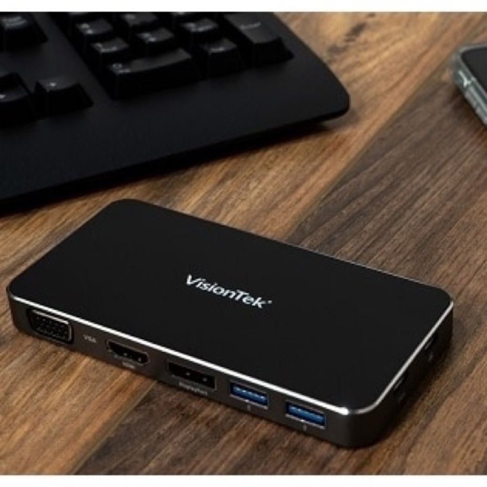 VisionTek VT200 Portable USB-C Dual Docking Station